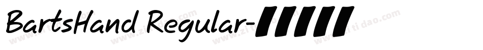 BartsHand Regular字体转换